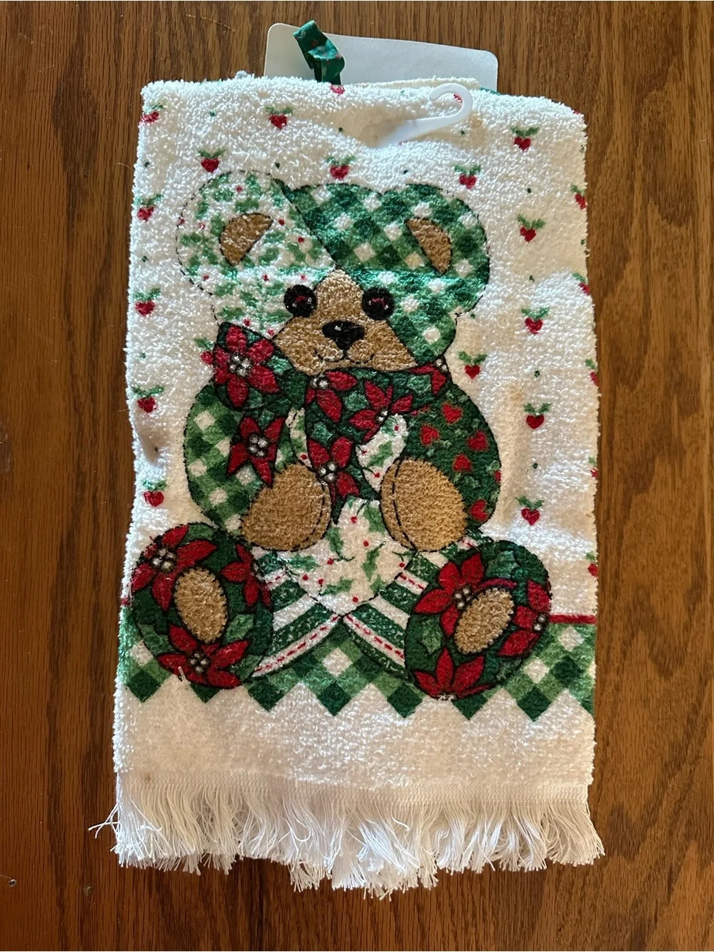 Holiday Bear Poinsettia 3-Piece Vintage Kitchen Set 1990s